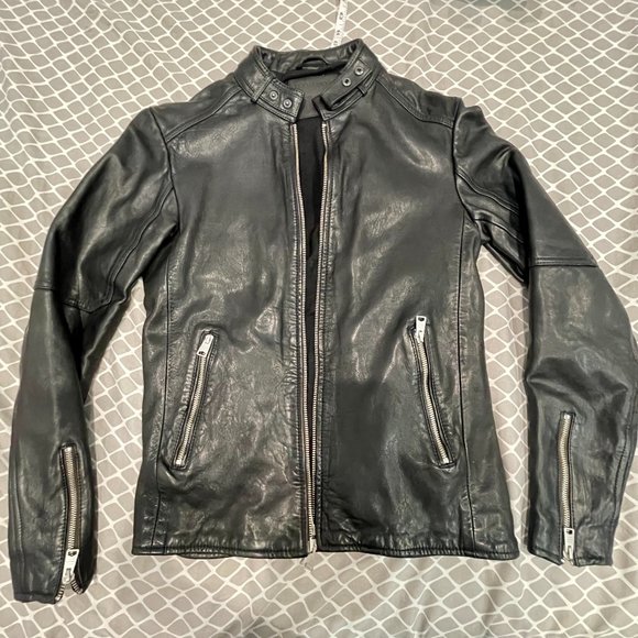 Allsaints Cora Leather Jacket (size XS) - Picture 1 of 14